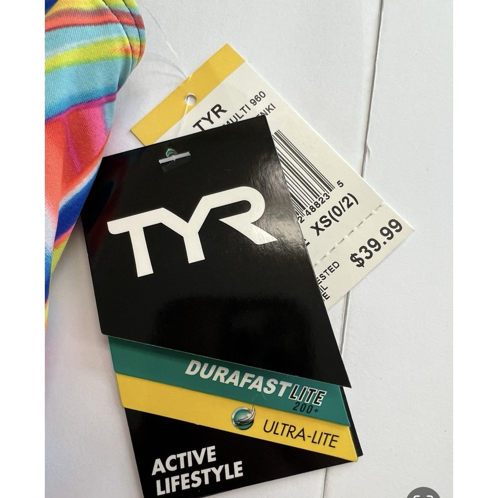 TYR Sport Women's Swim Tankini XS (0/2) NEW!! Ediza Lake Double Strap Multi - Picture 8 of 8